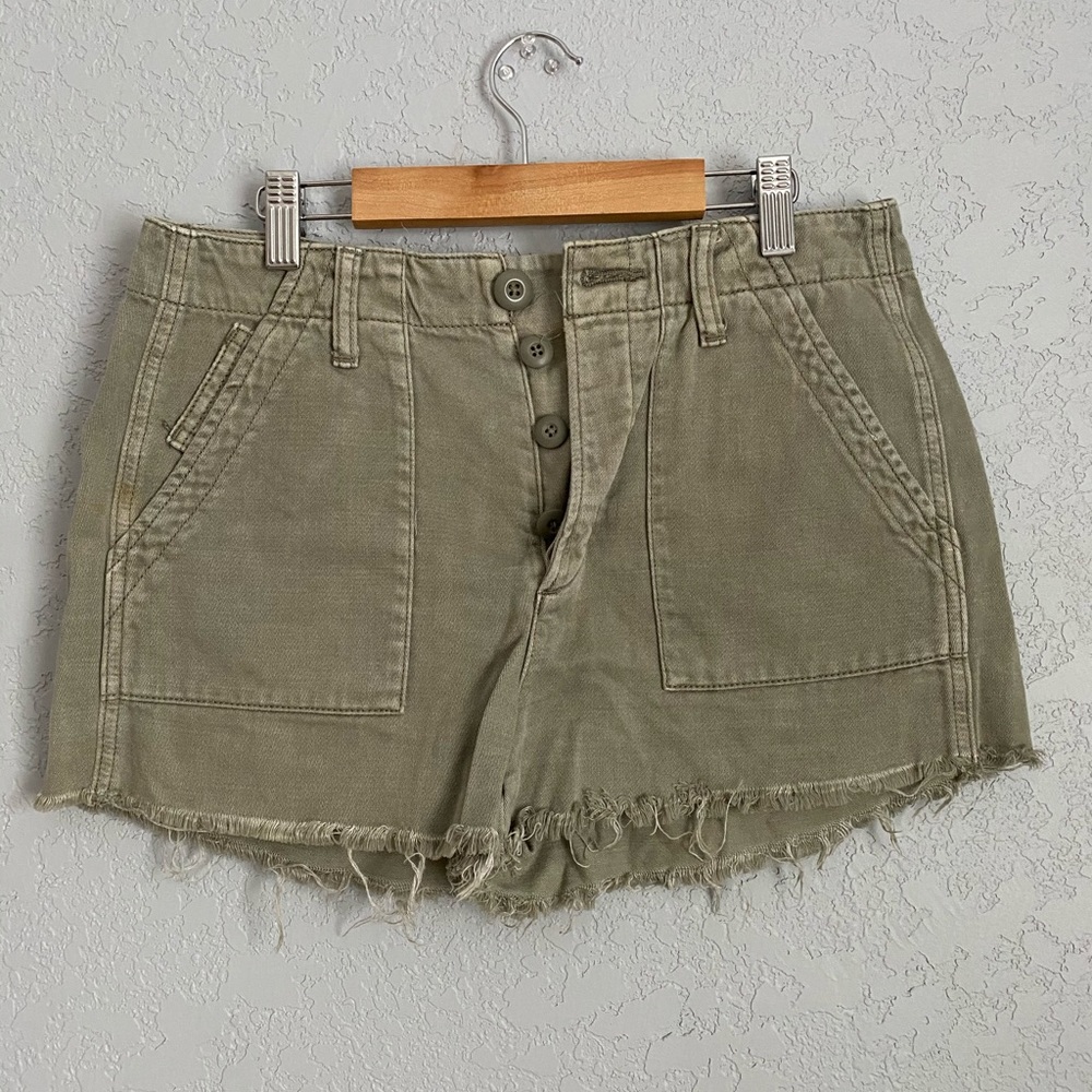 Green Cargo Shorts